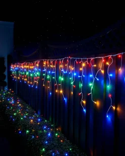 WeRChristmas LINK UP LED Icicle Lights, White Cable, Multi Colour