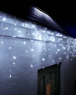 WeRChristmas LINK UP LED Icicle Lights, White Cable, White