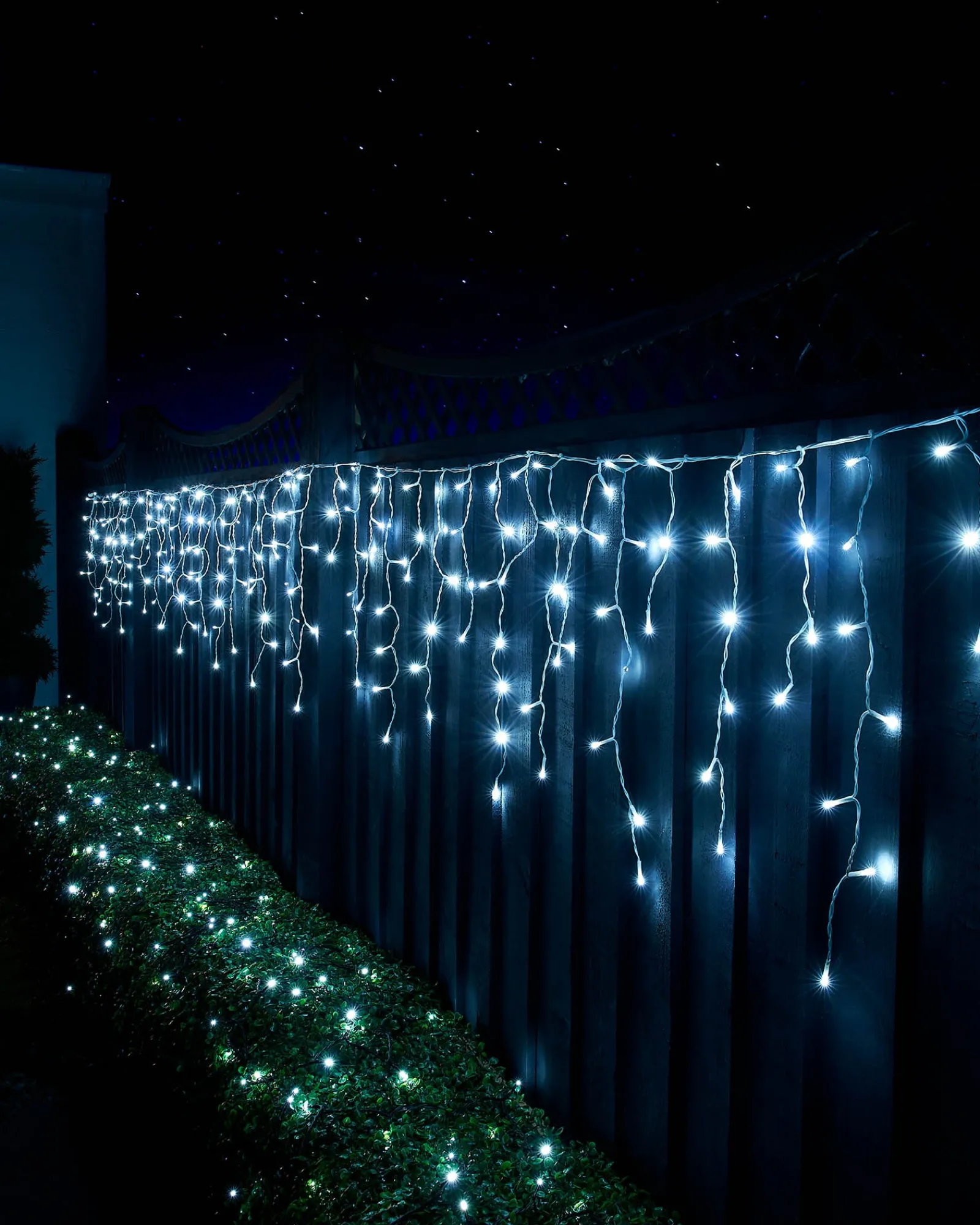 WeRChristmas LINK UP LED Icicle Lights, White Cable, White