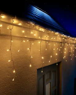 WeRChristmas LINK UP LED Icicle Lights, White Cable, Warm White