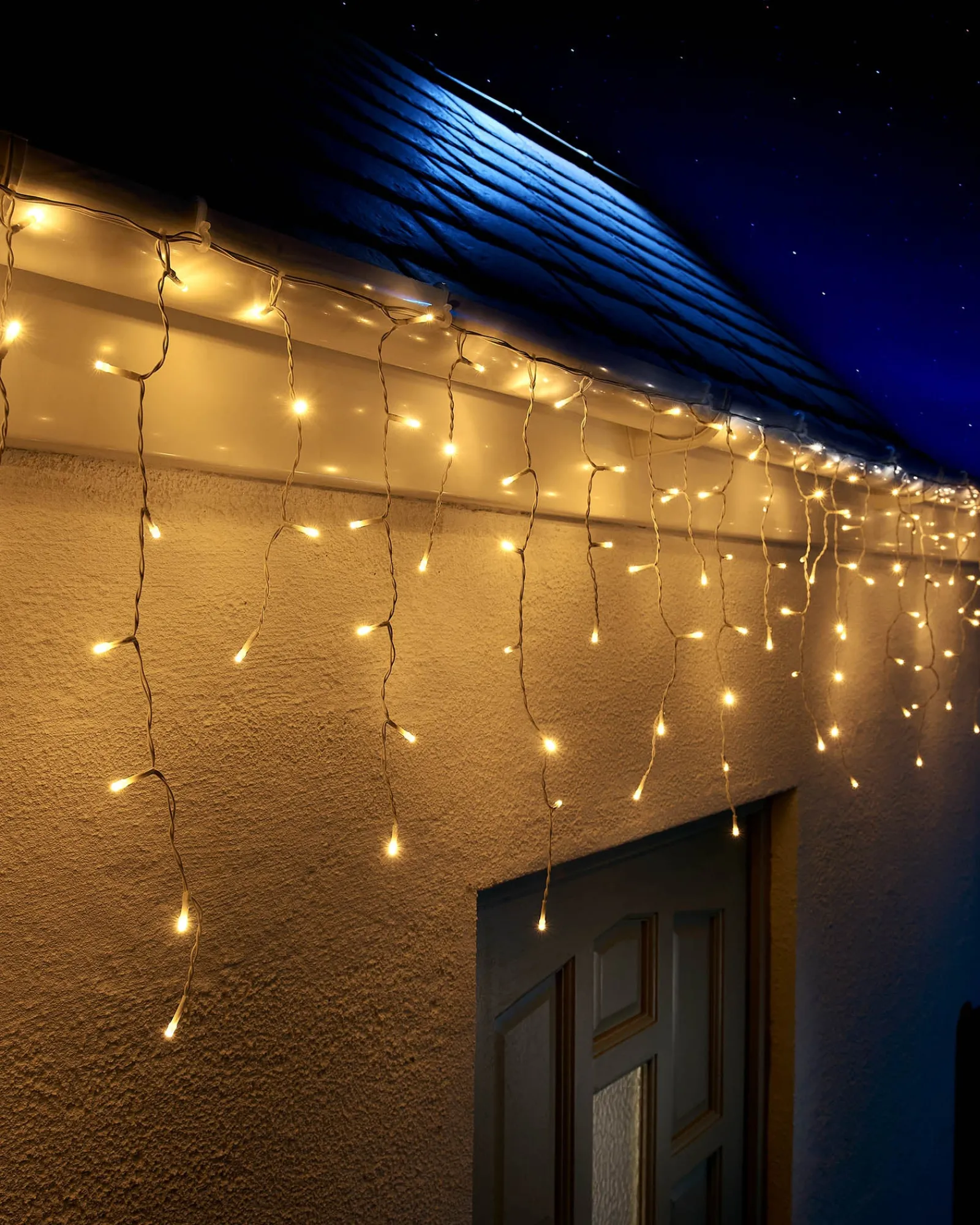 WeRChristmas LINK UP LED Icicle Lights, White Cable, Warm White