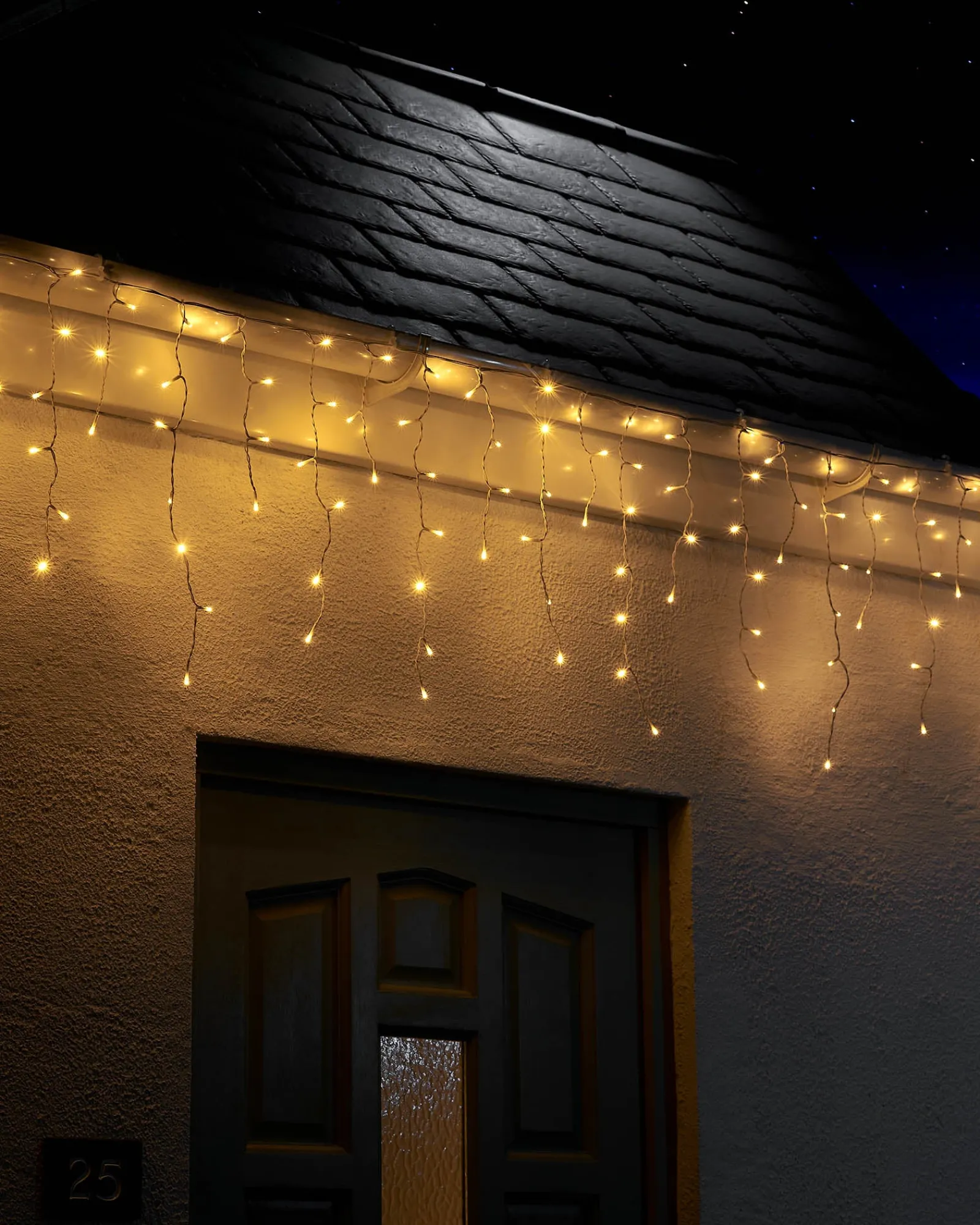 WeRChristmas LINK UP LED Icicle Lights, White Cable, Warm White