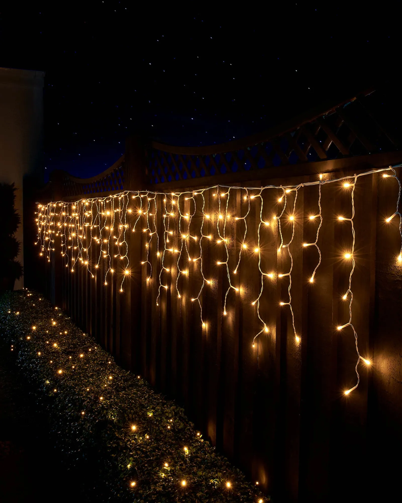 WeRChristmas LINK UP LED Icicle Lights, White Cable, Warm White