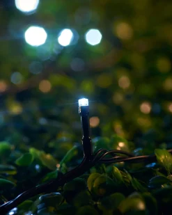 WeRChristmas LINK UP LED String Lights, Black Cable, White