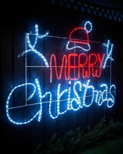 WeRChristmas Merry Christmas Rope Light Silhouette, 1.2 M