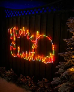 WeRChristmas Merry Christmas Rope Light Silhouette, 100 Cm