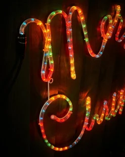 WeRChristmas Merry Christmas Rope Light Silhouette, 100 Cm