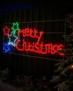 WeRChristmas Merry Christmas Rope Light Silhouette, 125 Cm