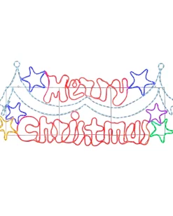 WeRChristmas Merry Christmas Rope Light Silhouette, 195 Cm