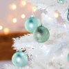 WeRChristmas Mint Green Shatterproof Baubles, 42 Pack, 6 Cm