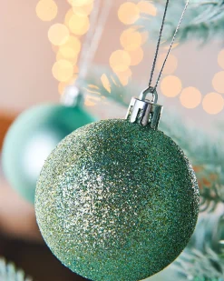 WeRChristmas Mint Green Shatterproof Baubles, 42 Pack, 6 Cm