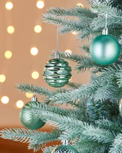 WeRChristmas Mint Green Shatterproof Baubles, 50 Pack, 6 Cm