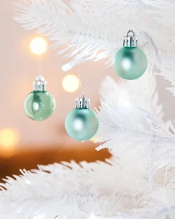 WeRChristmas Mint Green Shatterproof Baubles, 36 Pack, 3 Cm