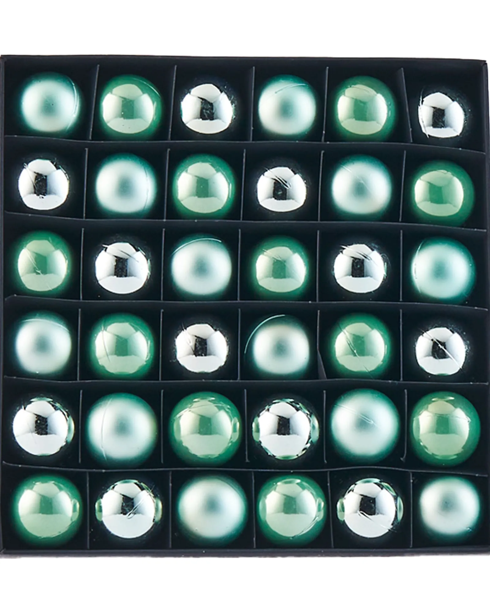 WeRChristmas Mint Green Shatterproof Baubles, 36 Pack, 3 Cm