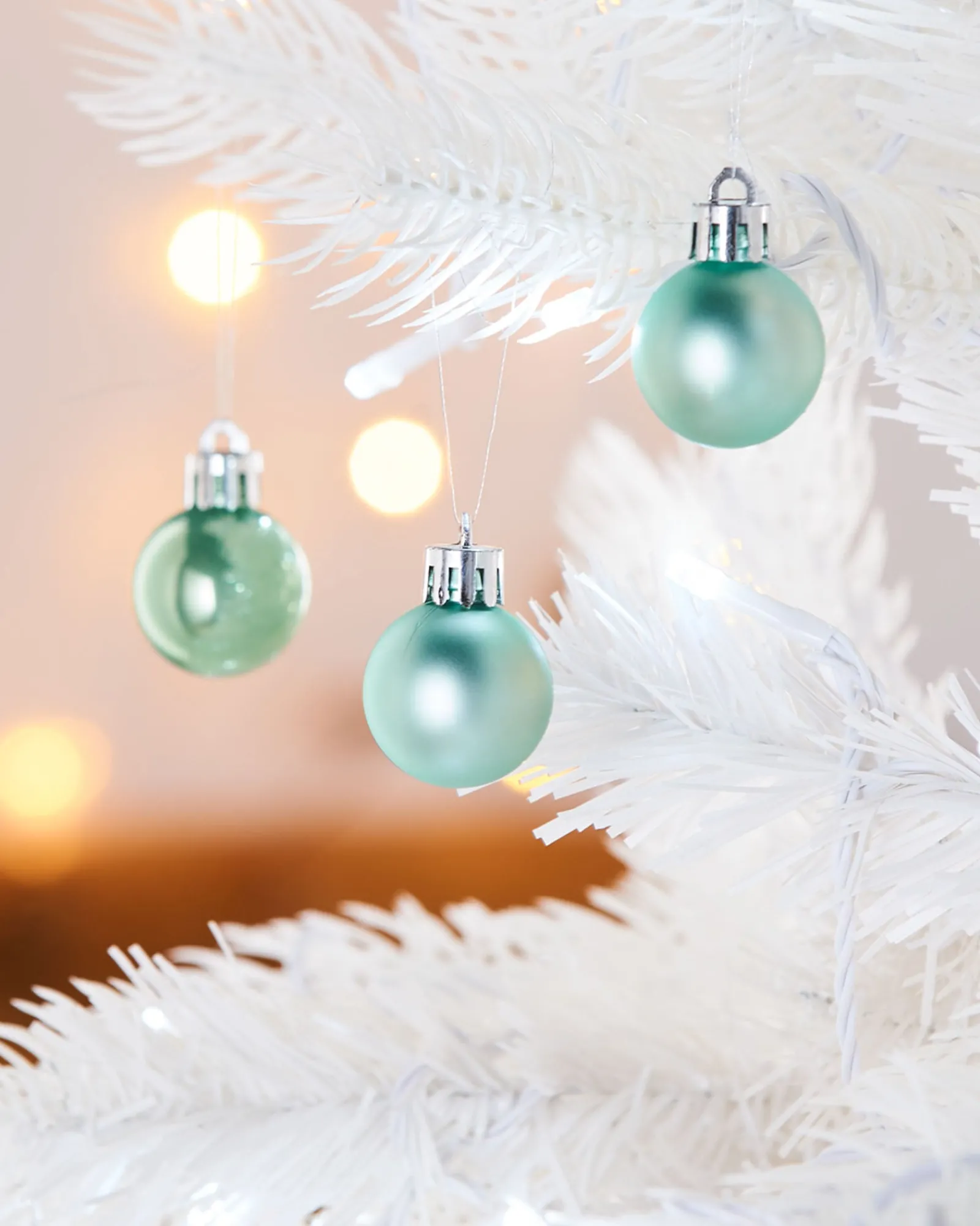 WeRChristmas Mint Green Shatterproof Baubles, 36 Pack, 3 Cm