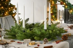 WeRChristmas Mixed Pine Candle Holder Wreath, 60 Cm