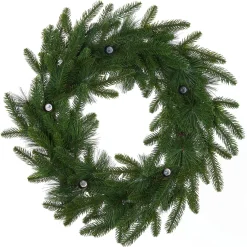 WeRChristmas Mixed Pine Candle Holder Wreath, 60 Cm