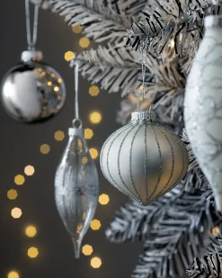 WeRChristmas Moonbeam Glass Baubles, 20 Pack