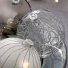 WeRChristmas Moonbeam Glass Baubles, 3 Pack, 13 Cm