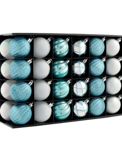 WeRChristmas Multi Blue Shatterproof Baubles, 48 Pack, 6 Cm