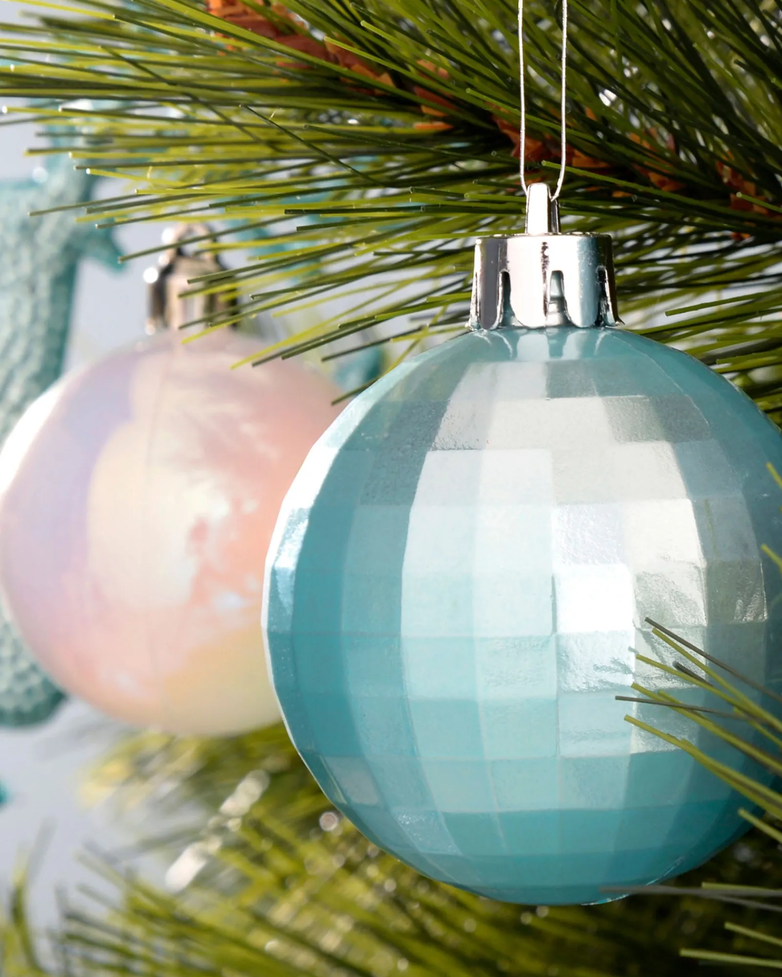 WeRChristmas Multi Blue Shatterproof Baubles Set, 50 Pack