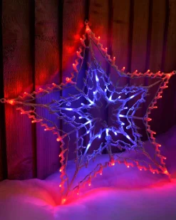 WeRChristmas Multi-Colour Chasing Star Silhouette, 51 Cm