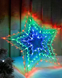WeRChristmas Multi-Colour Chasing Star Silhouette, 51 Cm