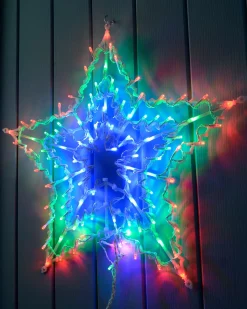 WeRChristmas Multi-Colour Chasing Star Silhouette, 51 Cm