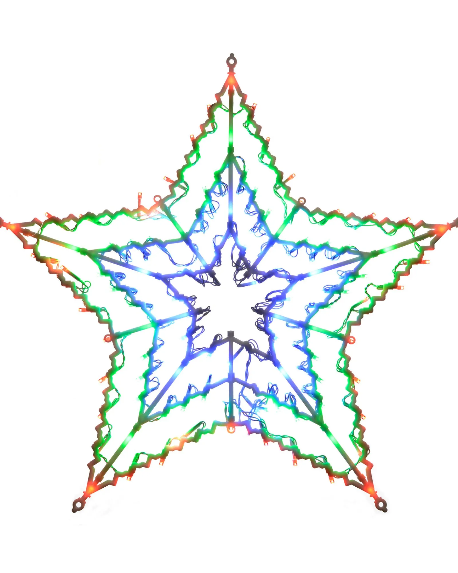 WeRChristmas Multi-Colour Chasing Star Silhouette, 51 Cm