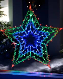 WeRChristmas Multi-Colour Chasing Star Silhouette, 51 Cm