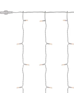WeRChristmas Multi-Function 300 LED Connectable Curtain Light String, Warm White