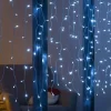 WeRChristmas Multi-Function 300 LED Connectable Curtain Light String, Bright White