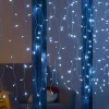 WeRChristmas Multi-Function 500 LED Connectable Curtain Light String, Bright White