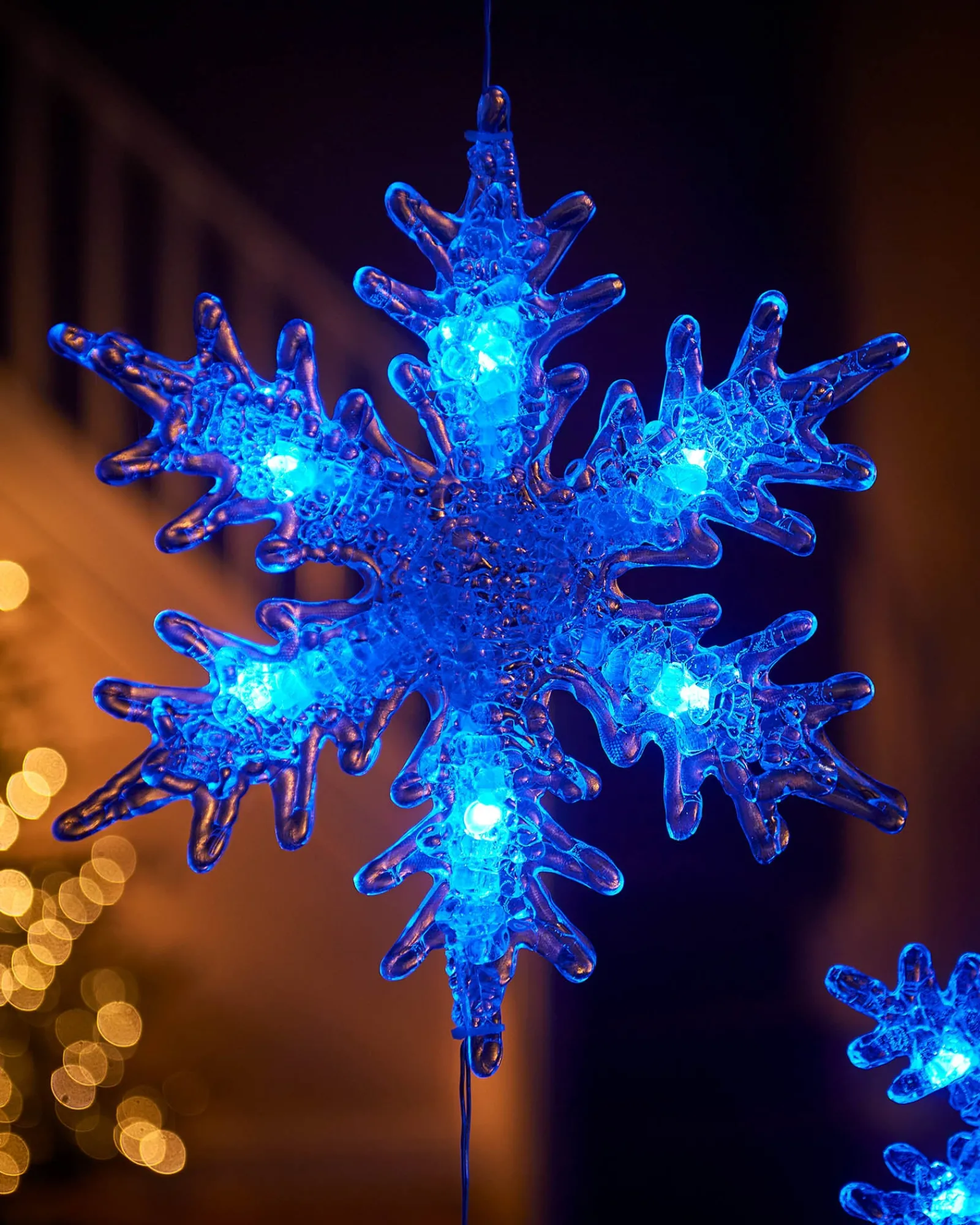 WeRChristmas Multi-Function Snowflake Curtain Light, Blue, 1.6 M