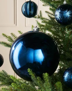 WeRChristmas Navy Blue Large Gloss Shatterproof Bauble, 20 Cm