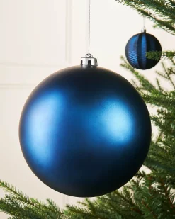 WeRChristmas Navy Blue Large Matt Shatterproof Bauble, 20 Cm