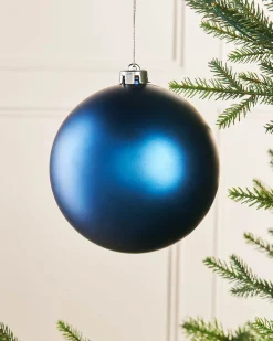 WeRChristmas Navy Blue Large Matt Shatterproof Bauble, 15 Cm