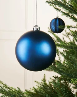 WeRChristmas Navy Blue Large Matt Shatterproof Bauble, 15 Cm