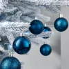 WeRChristmas Navy Blue Shatterproof Bauble, 50 Pack