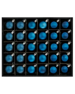 WeRChristmas Navy Blue Shatterproof Bauble, 50 Pack