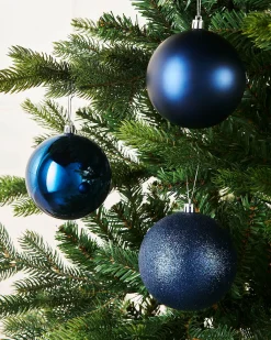 WeRChristmas Navy Blue Shatterproof Baubles, 9 Pack, 10 Cm