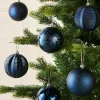 WeRChristmas Navy Blue Shatterproof Baubles, 16 Pack, 8 Cm