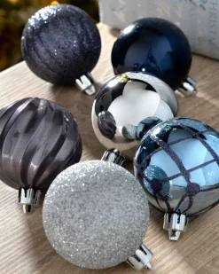 WeRChristmas Navy Shatterproof Baubles, 48 Pack, 6 Cm