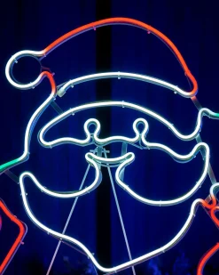 WeRChristmas Neon Santa Rope Light Silhouette, 71 Cm