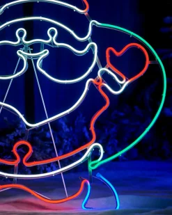 WeRChristmas Neon Santa Rope Light Silhouette, 71 Cm