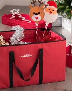 WeRChristmas Ornament And Decorations Storage Box, Red, 38 Cm