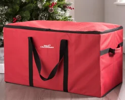 WeRChristmas Ornament And Decorations Storage Box, Red, 38 Cm