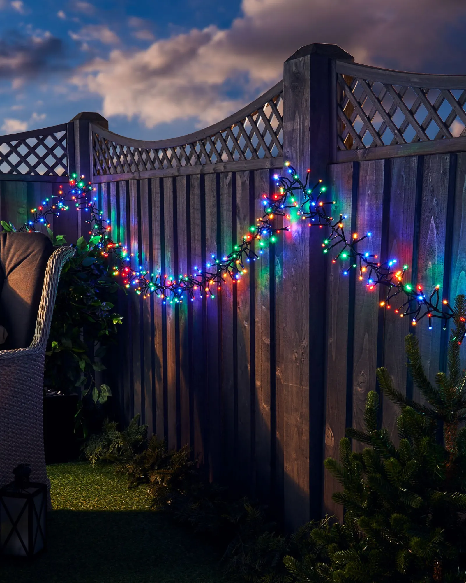 WeRChristmas Outdoor Cluster Multi-Function 500 LED Light String, Multi Colour