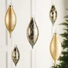 WeRChristmas Pale Gold Glass Baubles, 5 Pack, 15 Cm
