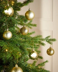 WeRChristmas Pale Gold Shatterproof Bauble, 50 Pack